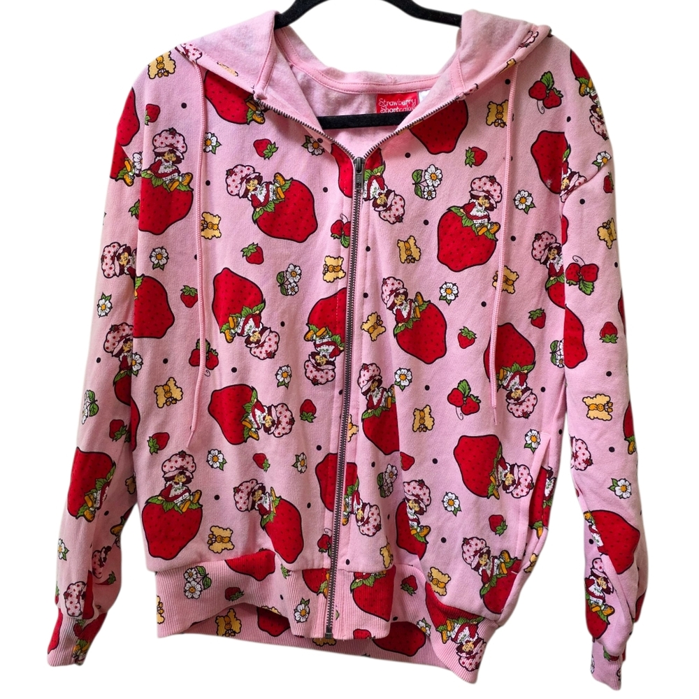 Strawberry Shortcake Zip-Up Hoodie Size Small